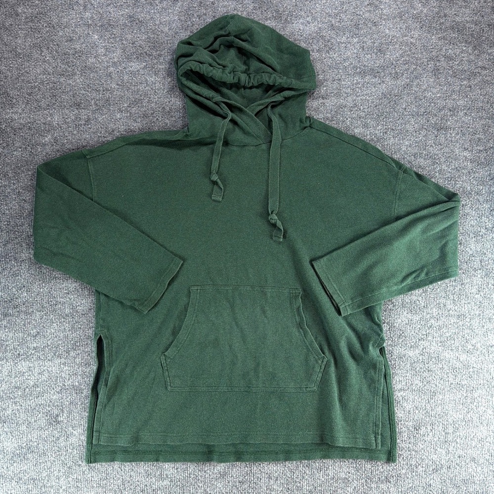 Pact‎ Mens Organic Cotton Hoodie Green Pullover Sweatshirt Size L Forest Green